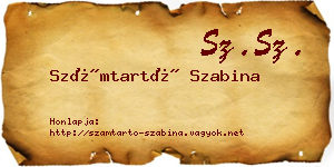 Számtartó Szabina névjegykártya
