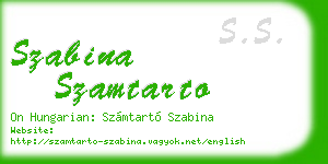 szabina szamtarto business card