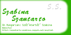 szabina szamtarto business card